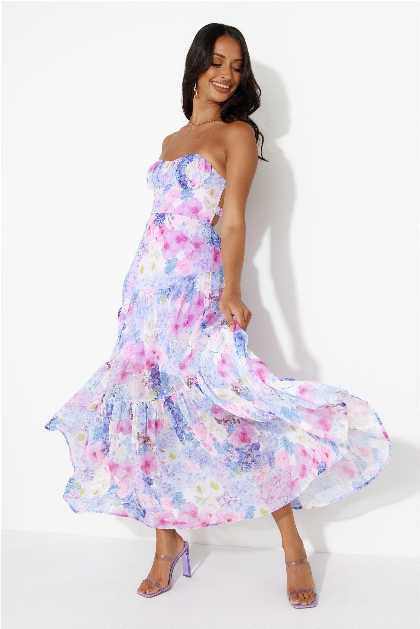 Seasonal Bloom Maxi Dress Purple Product Image