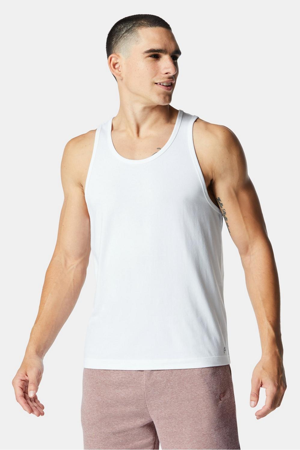 Fabletics Men The 24-7 Tank male white Size XL Product Image