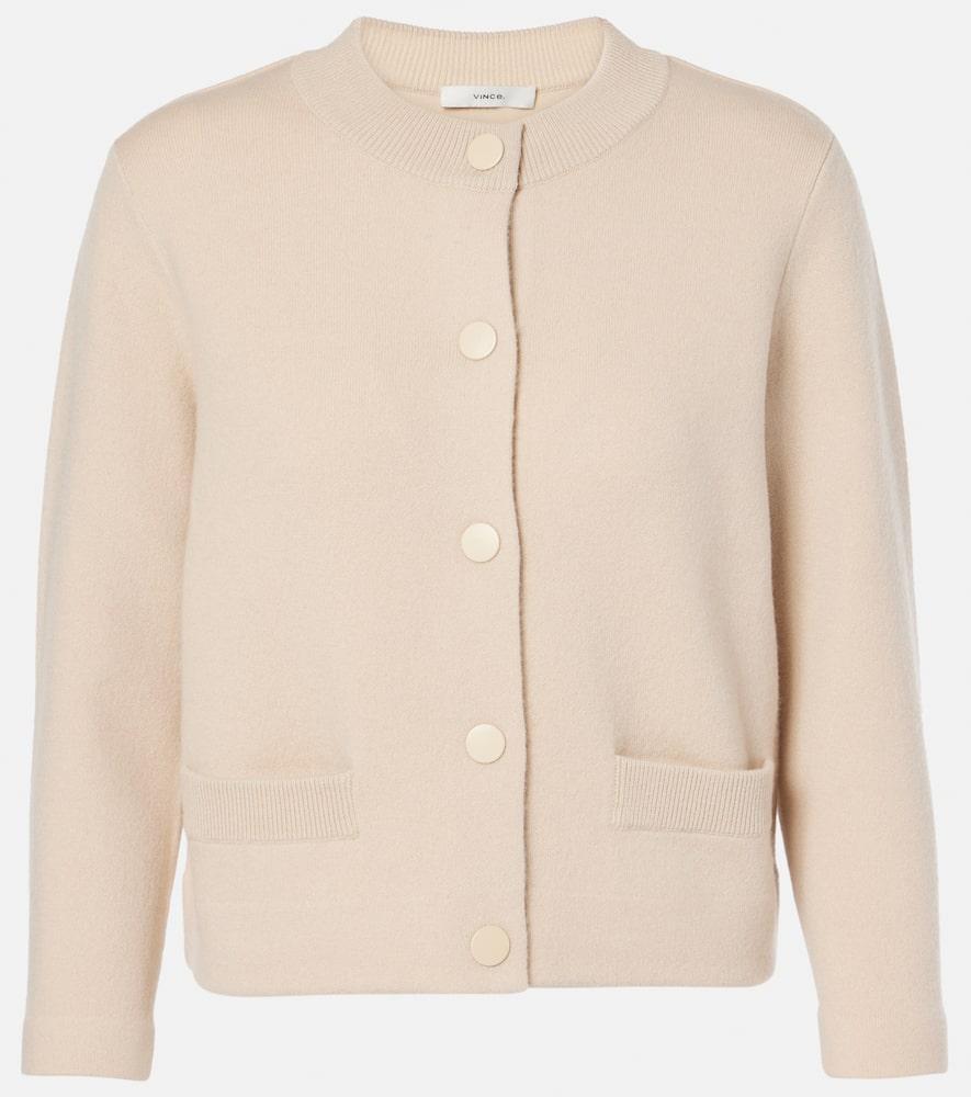 VINCE Wool-blend Cardigan In Neutrals Product Image