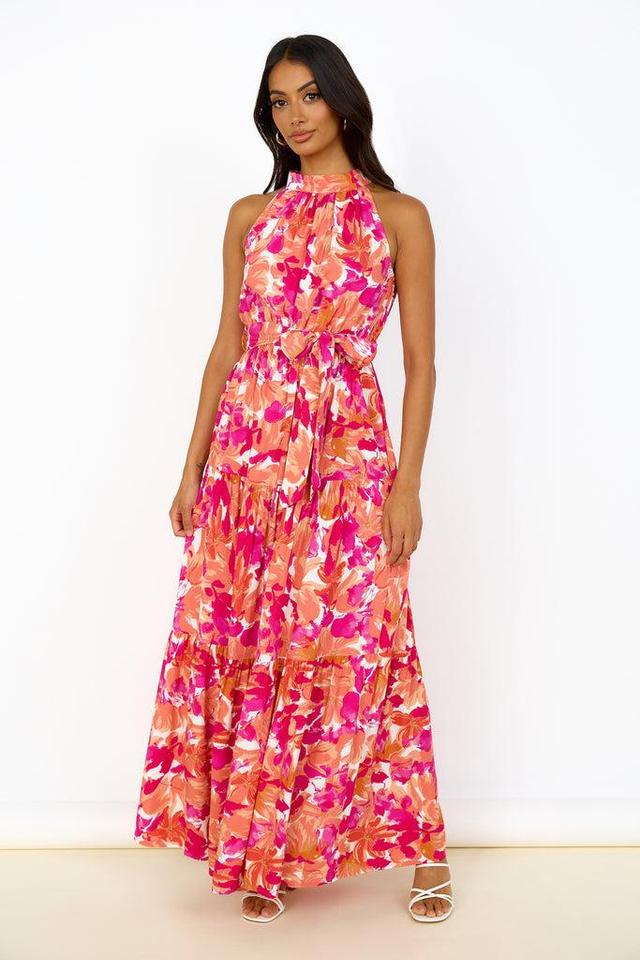 Peach Pie Maxi Dress Pink Product Image