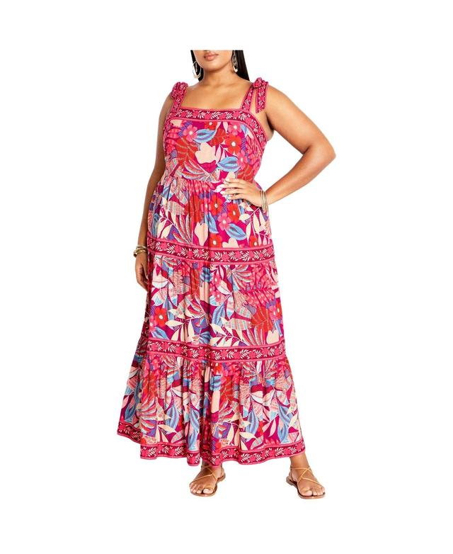 City Chic Womens Paradiso Print Dress Product Image