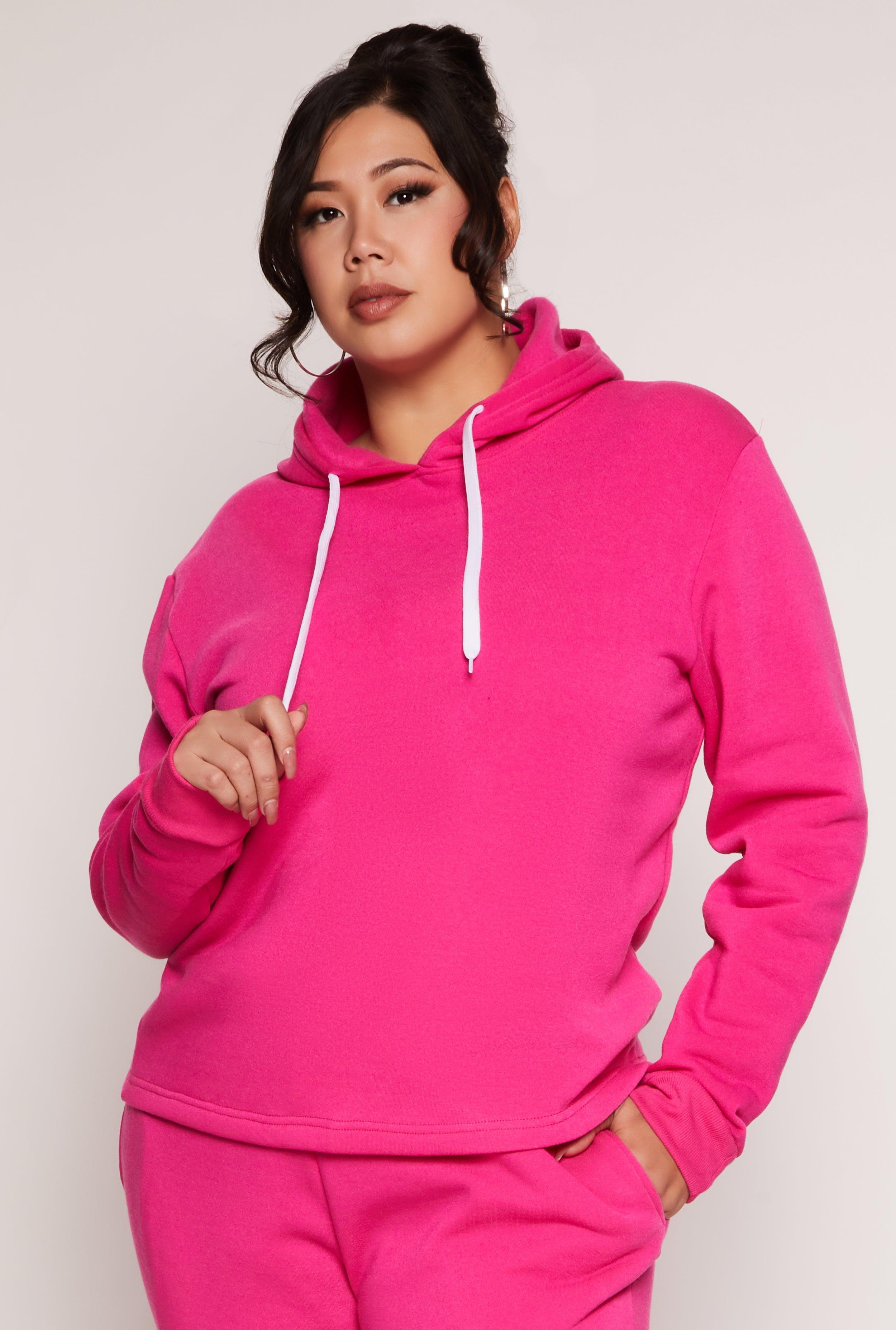 Womens Plus Size Fleece Pullover Hoodie Product Image