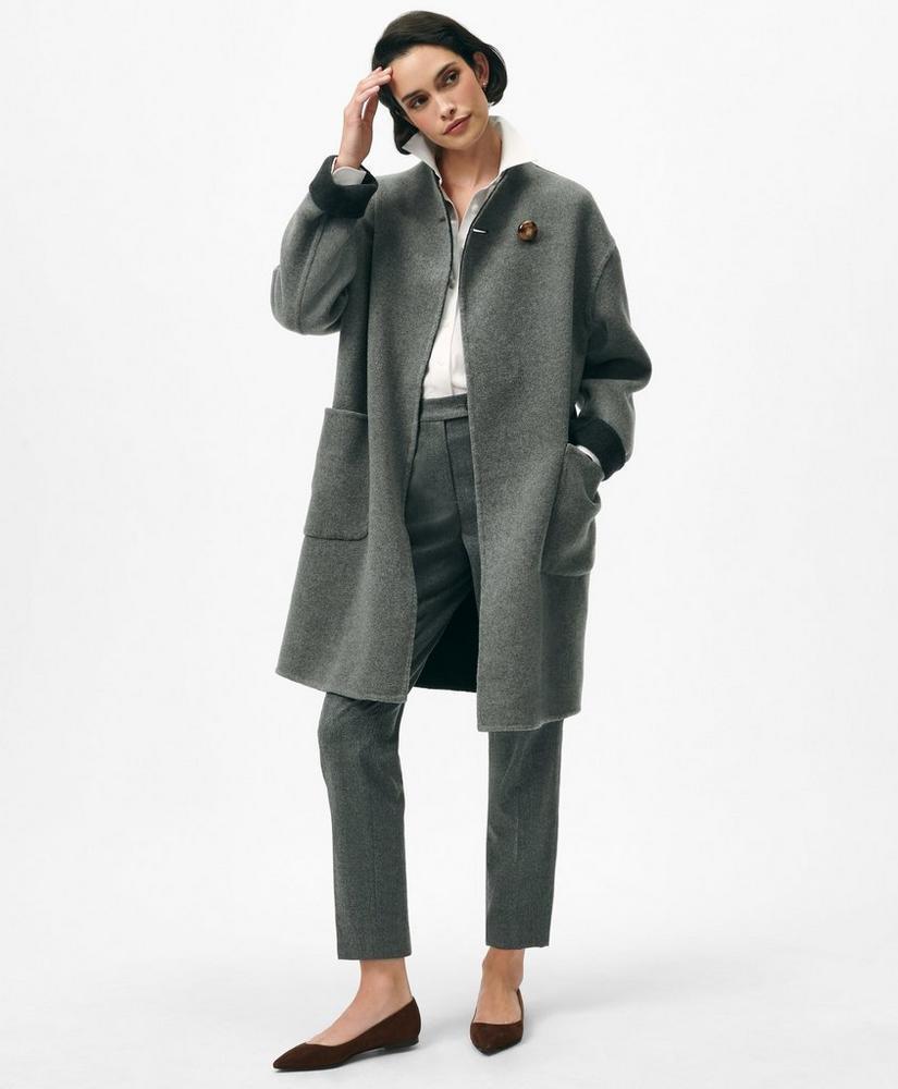 Reversible Single-Button Coat in Wool Blend Product Image