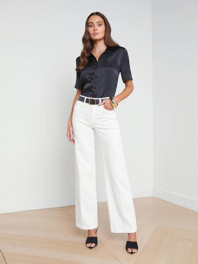 Scottie Wide-leg Jean In White Product Image