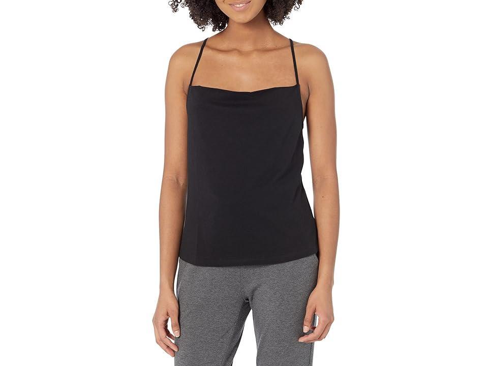 Skin Organic Pima Cotton Adriane Cowl Cami (Black) Women's Pajama Product Image