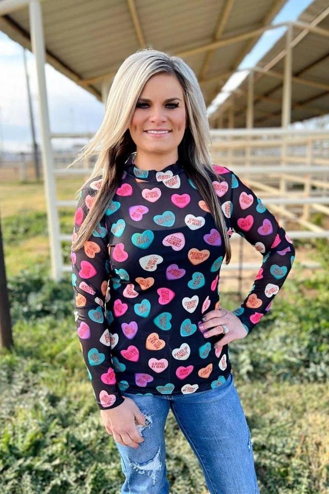 Sterling Kreek Cowboy Sweetheart Mesh Top Product Image