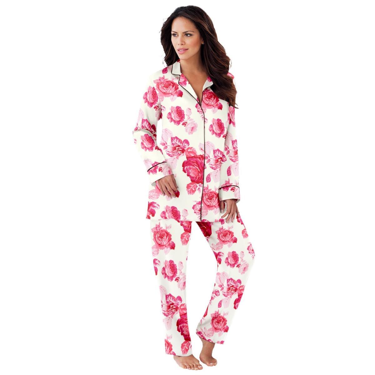 Amoureuse Womens The Luxe Satin Pajama Set Product Image