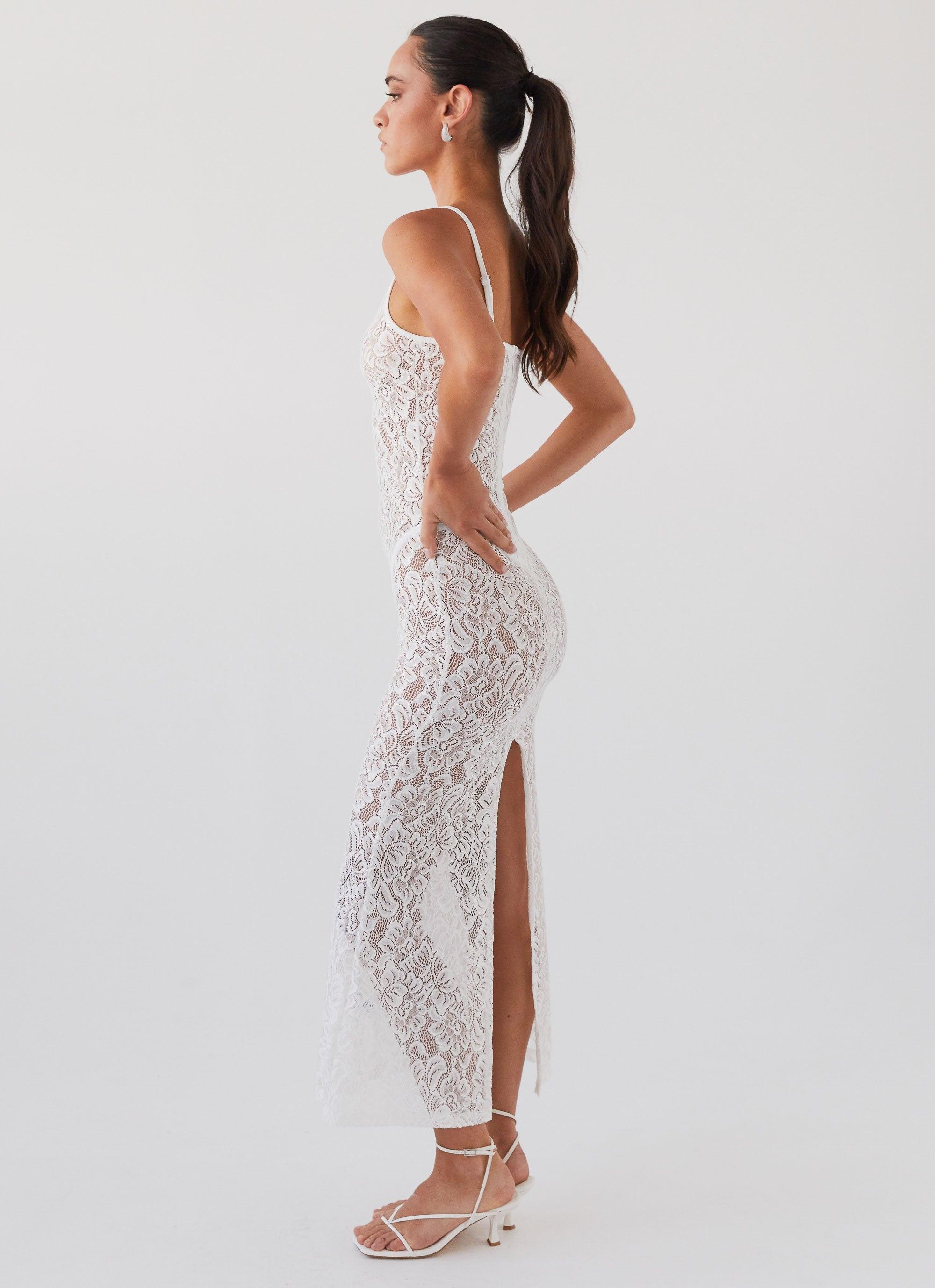 Leona Lace Maxi Dress - Snow Product Image