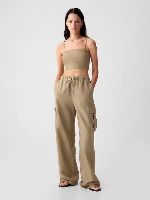 Linen-Cotton Ultra-Cropped Cami Product Image