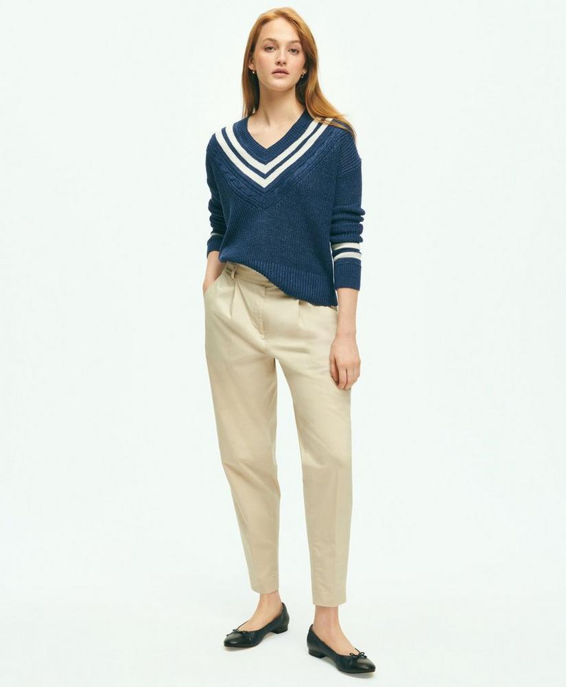 Relaxed Linen Tennis Sweater Product Image