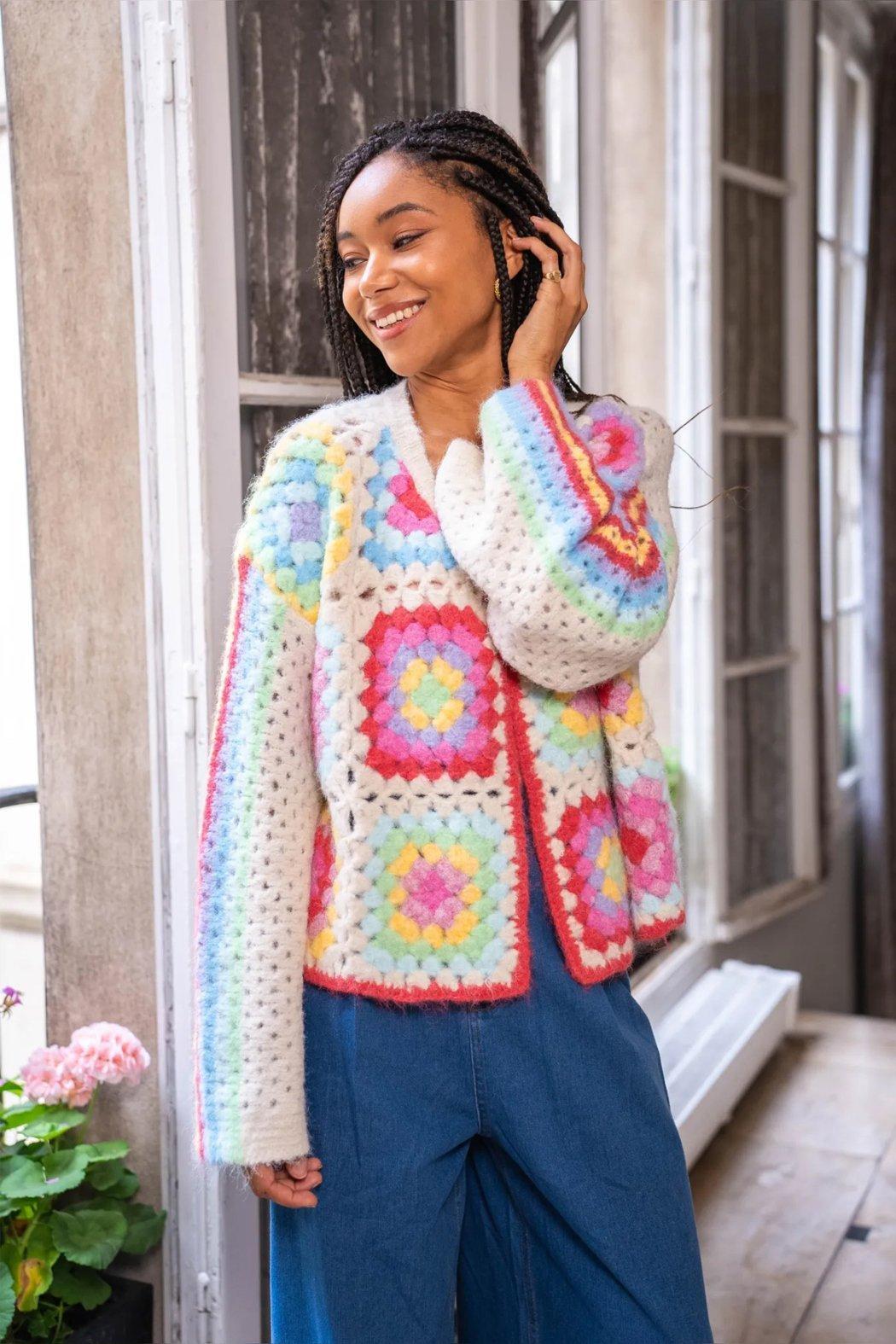 Ava Crochet Cardigan Product Image