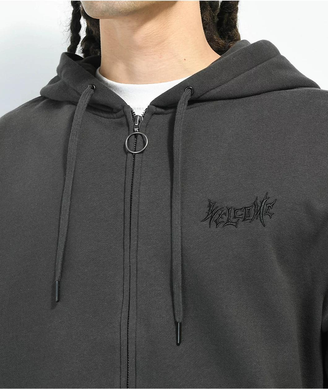 Welcome Bapholit Black Zip Hoodie Product Image