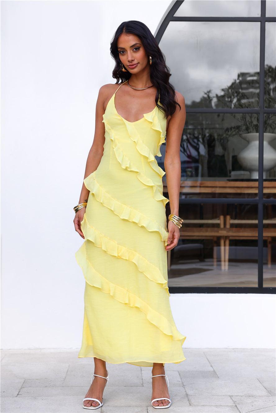 What A Beauty Maxi Dress Yellow Product Image