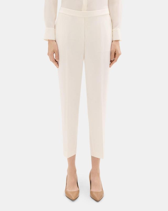 Cropped Slim Pull-On Pant in Crepe Product Image