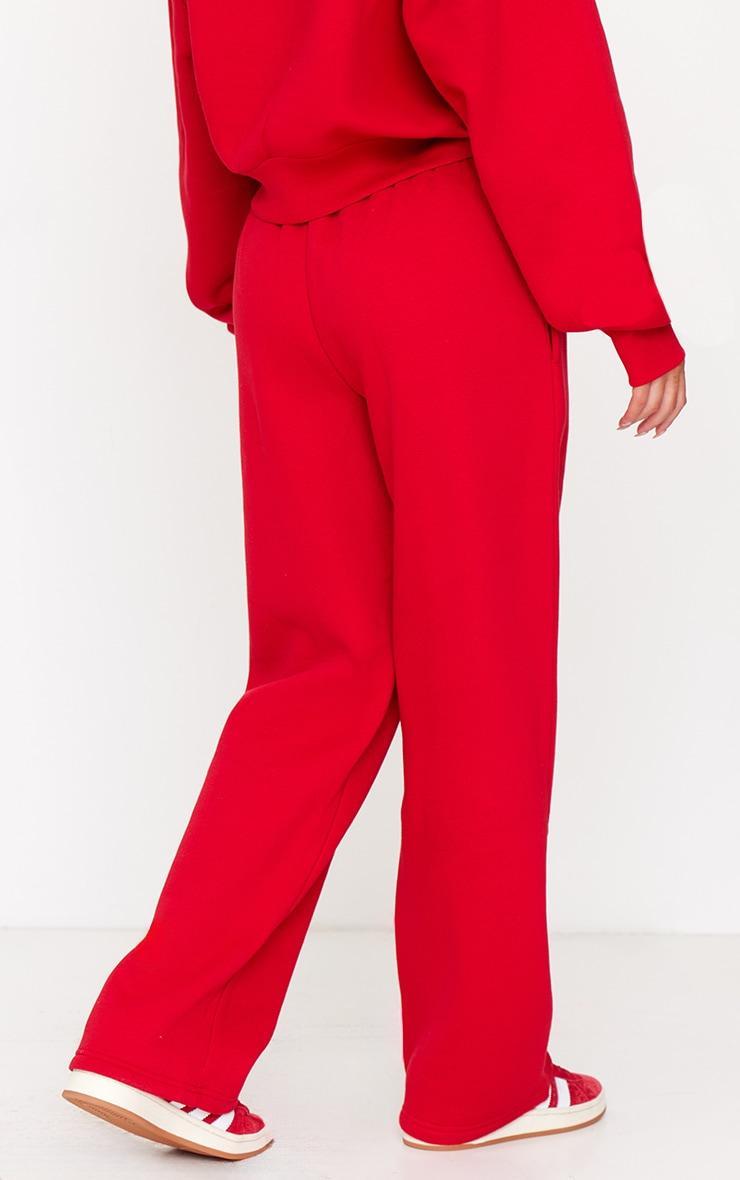 PRETTYLITTLETHING Red Borg Graphic Wide Leg Sweatpants Product Image