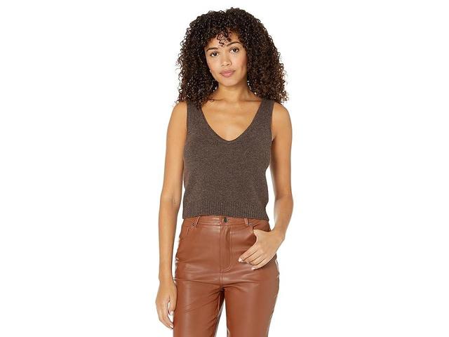 Madewell Carleton V-Neck Sweater Tank (Heather Molasses) Women's Clothing Product Image