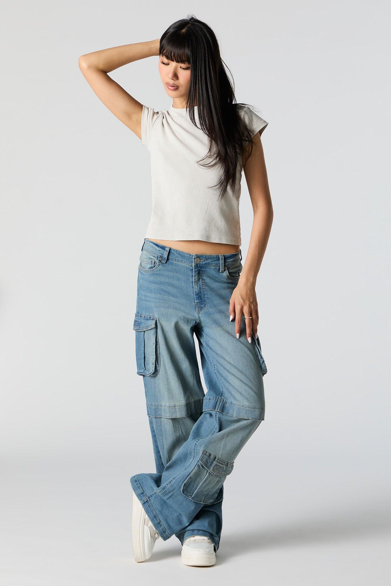 Wide Leg Cargo Jean Female Product Image