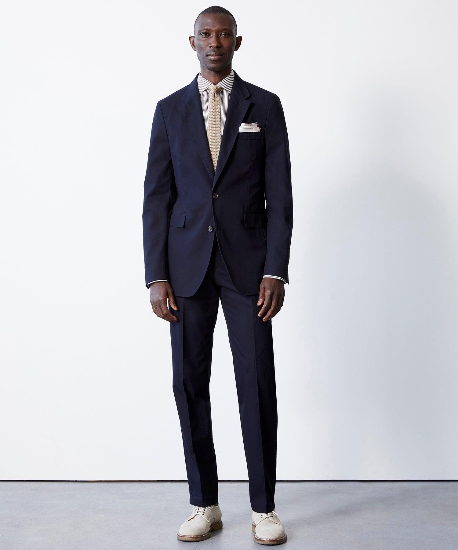 Italian Cotton Sutton Trouser in Navy Product Image