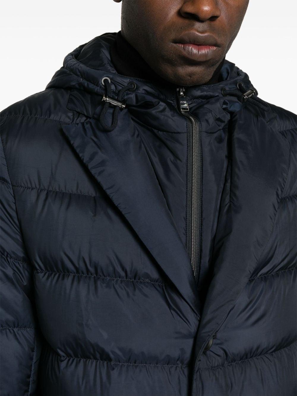 Layered Quilted Padded Jacket In Blau Product Image