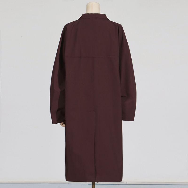 Plain Button-Up Coat Product Image