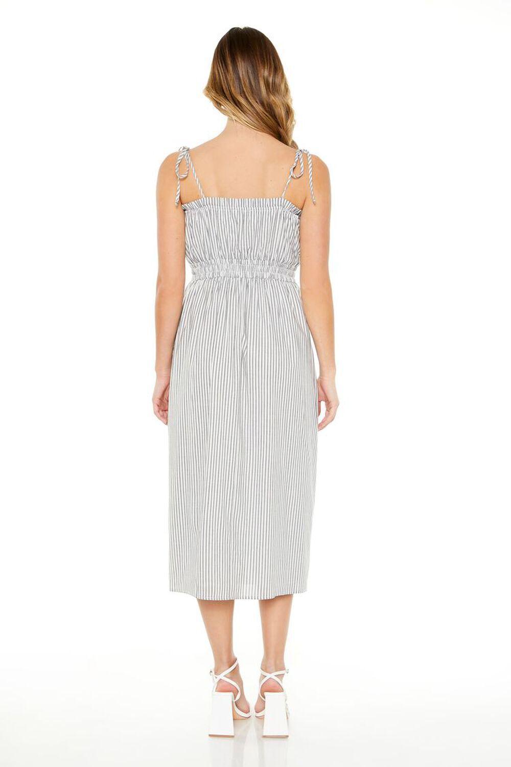 Pinstriped Tie-Strap Midi Dress | Forever 21 Product Image