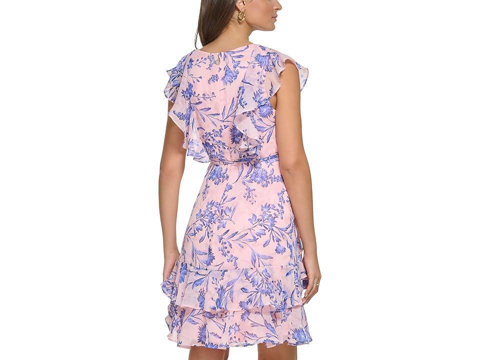 Tommy Hilfiger Ceramin Floral Fit and Flare (Ballerina Pink ) Women's Dress Product Image