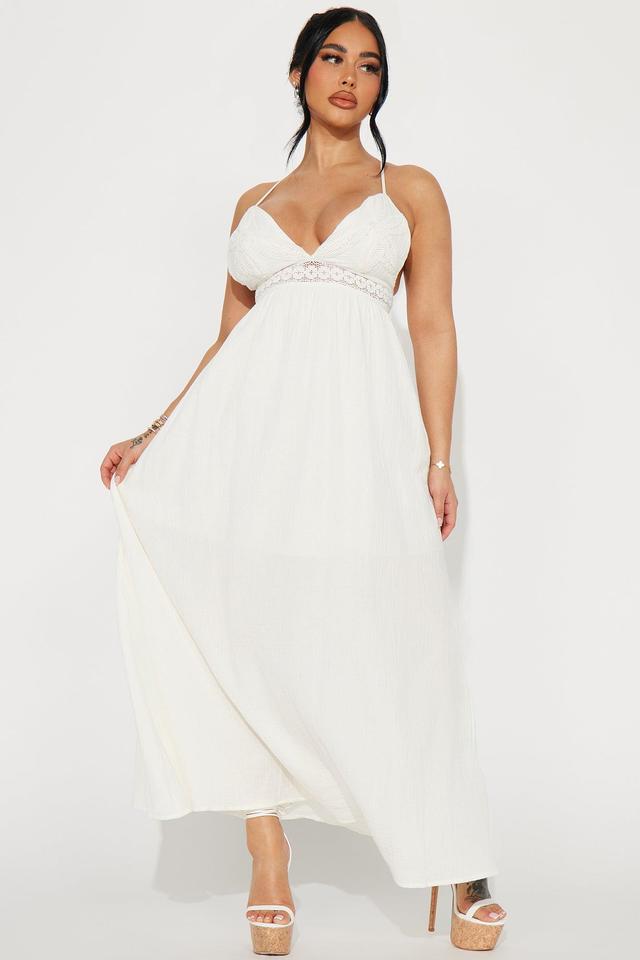 Beach Vacation Maxi Dress - Cream Product Image