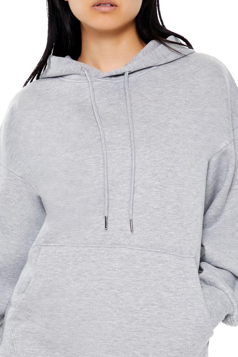 Fleece Drop-Sleeve Hoodie | Forever 21 Product Image