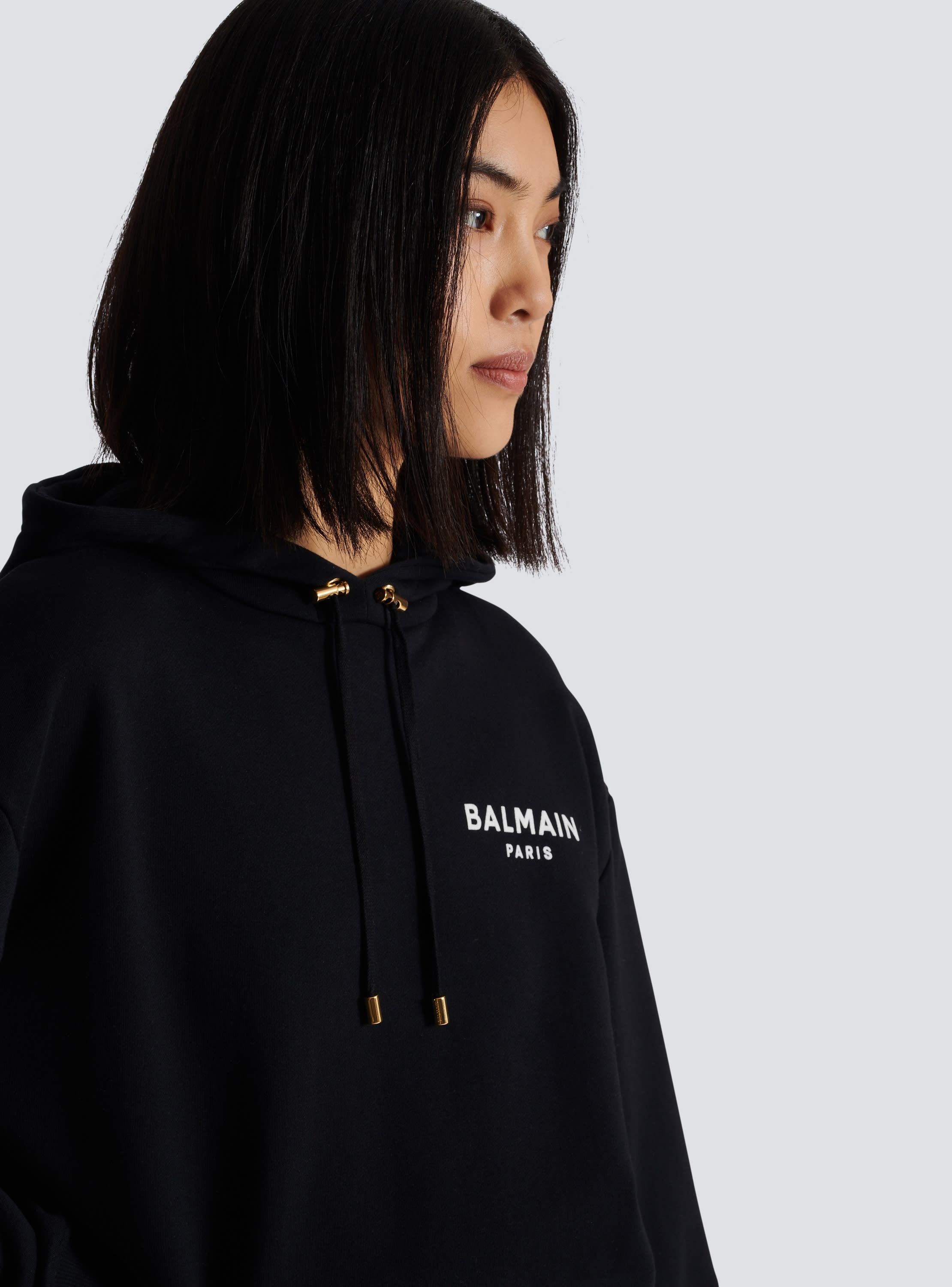 Flocked Balmain Paris hoodie Product Image