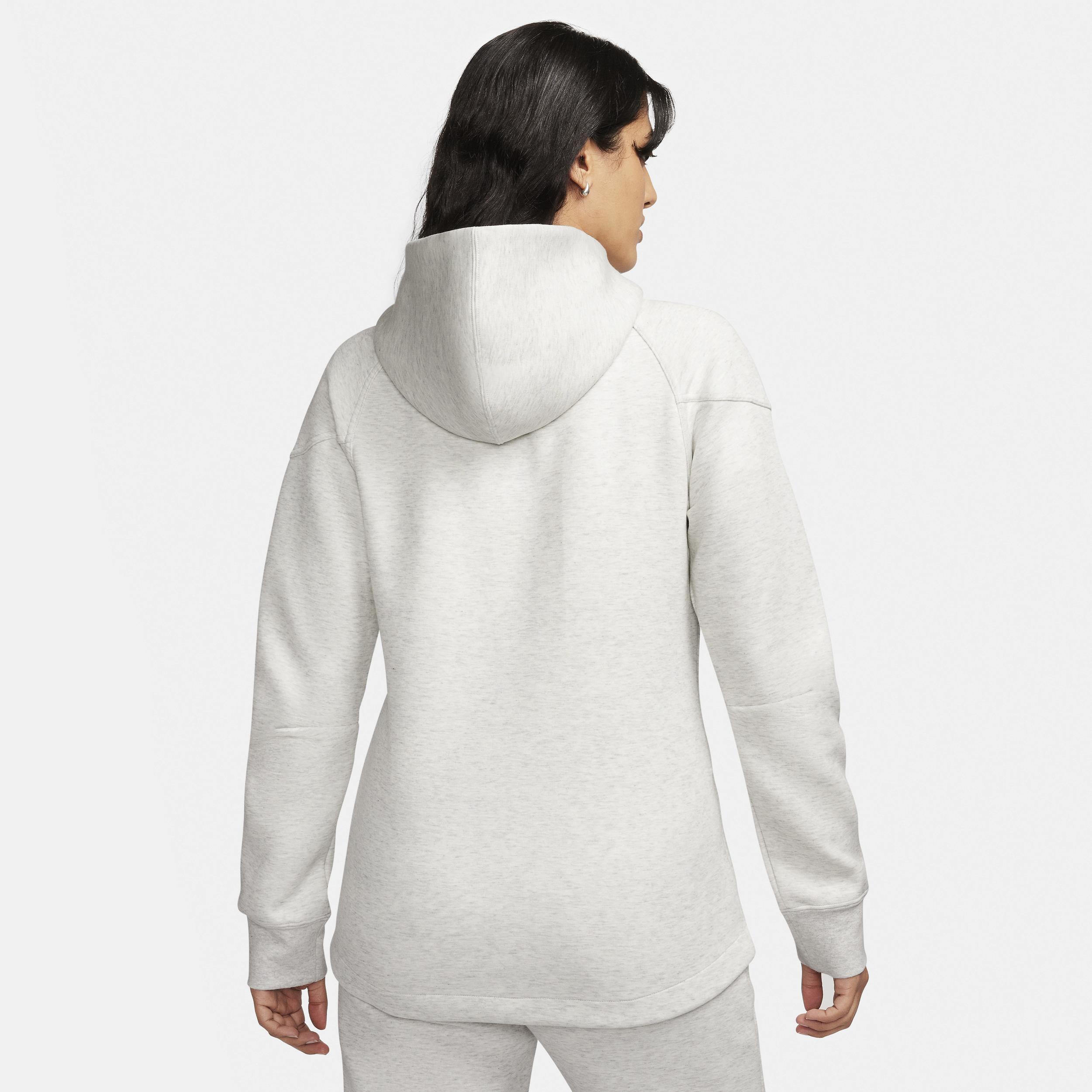 Nike Womens Nike NSW Tech Fleece WR Full-Zip Hoodie - Womens Light Grey/Black Product Image