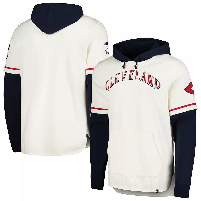 Mens 47 Cream Cleveland Indians Trifecta Shortstop Pullover Hoodie Product Image