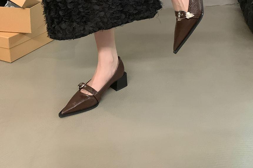 Low Heel Pointed Pumps Product Image