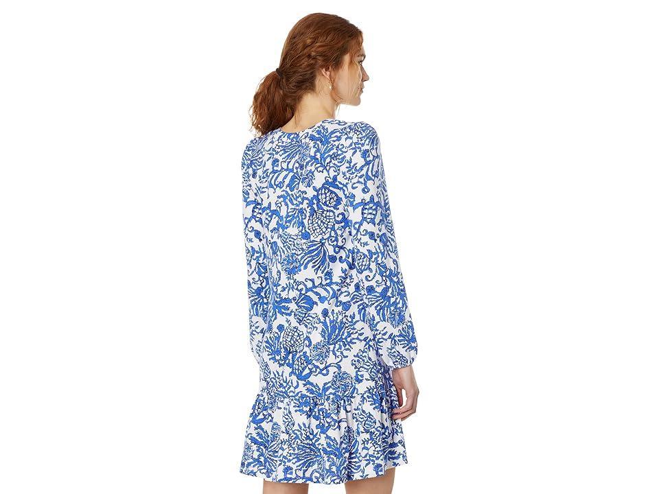 Lilly Pulitzer Alyssa Long Sleeve Dress (Deeper Coconut Ride with Me) Women's Dress Product Image