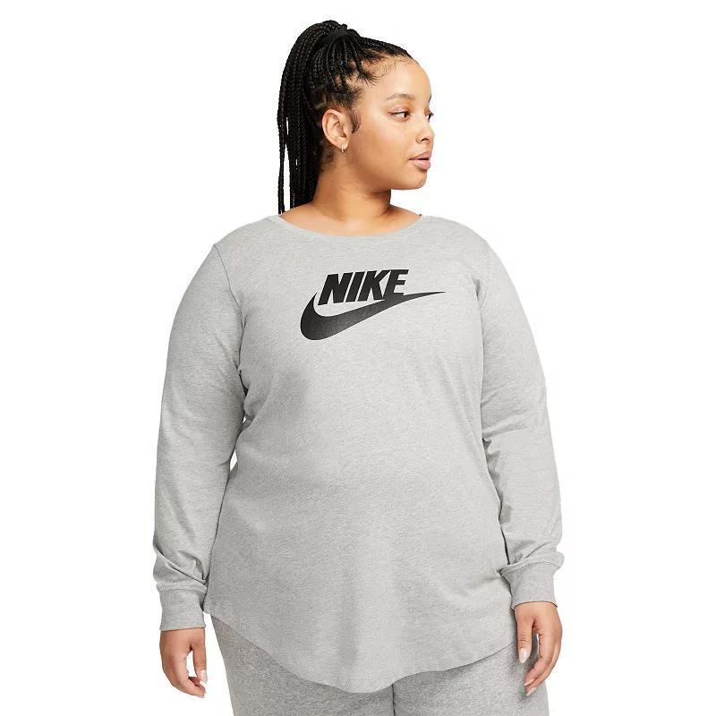 Women's Nike Sportswear Club Long-Sleeve T-Shirt (Plus Size) Product Image