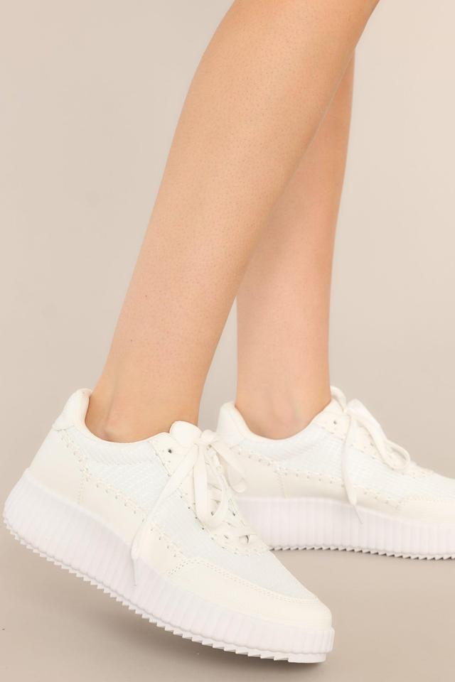 Iconic Steps White Platform Sneakers Product Image