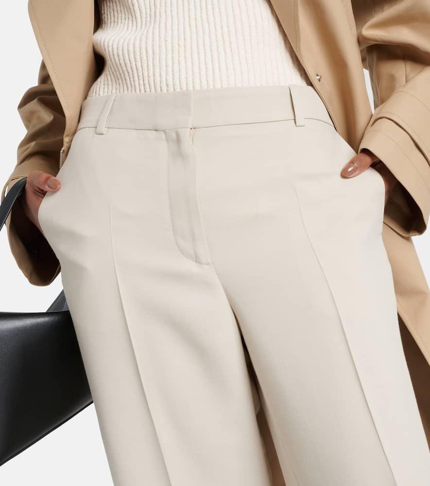 Beige Straight-leg Trousers In 127 Pebble Product Image