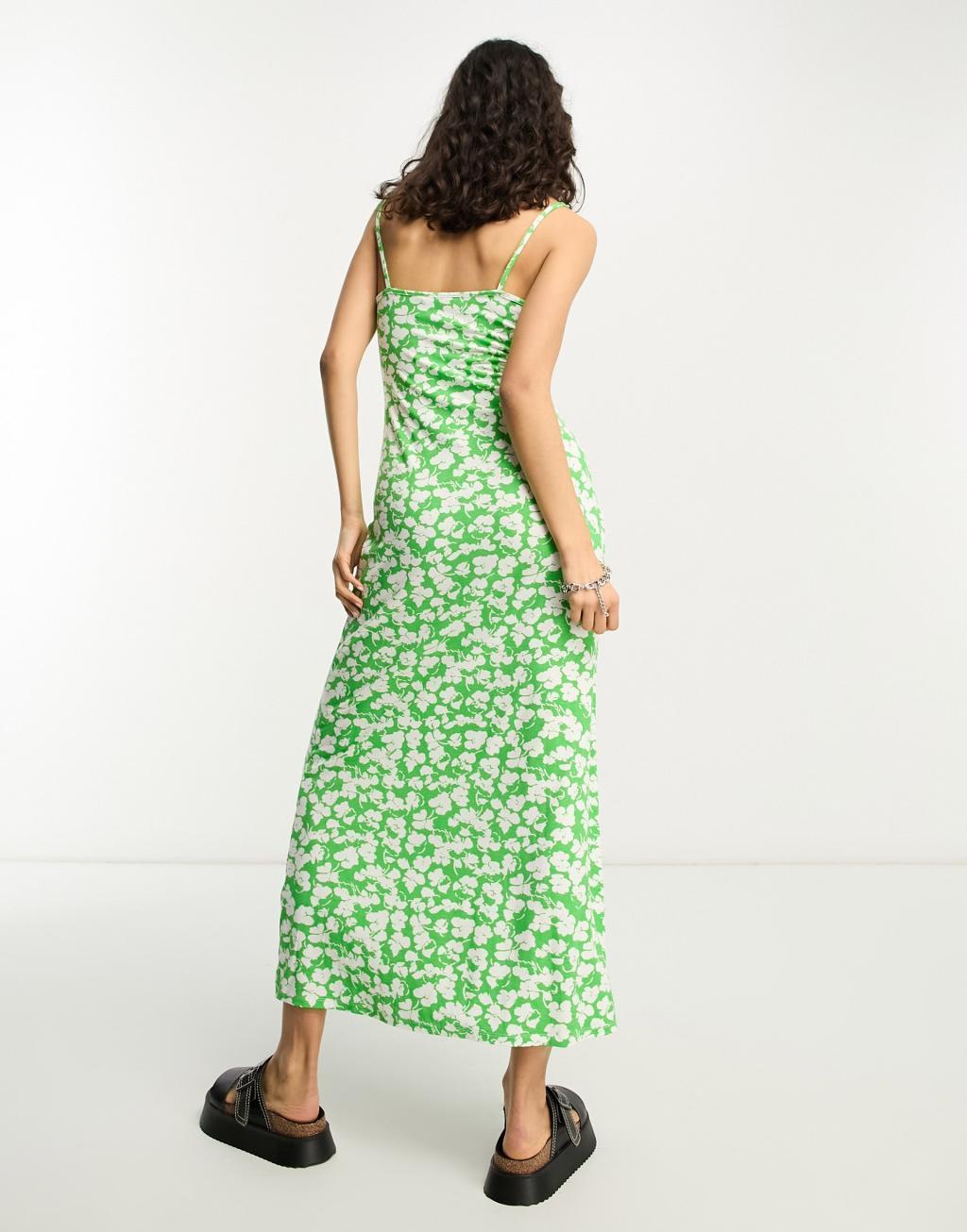 ASOS DESIGN strappy ruched bust midi dress Product Image