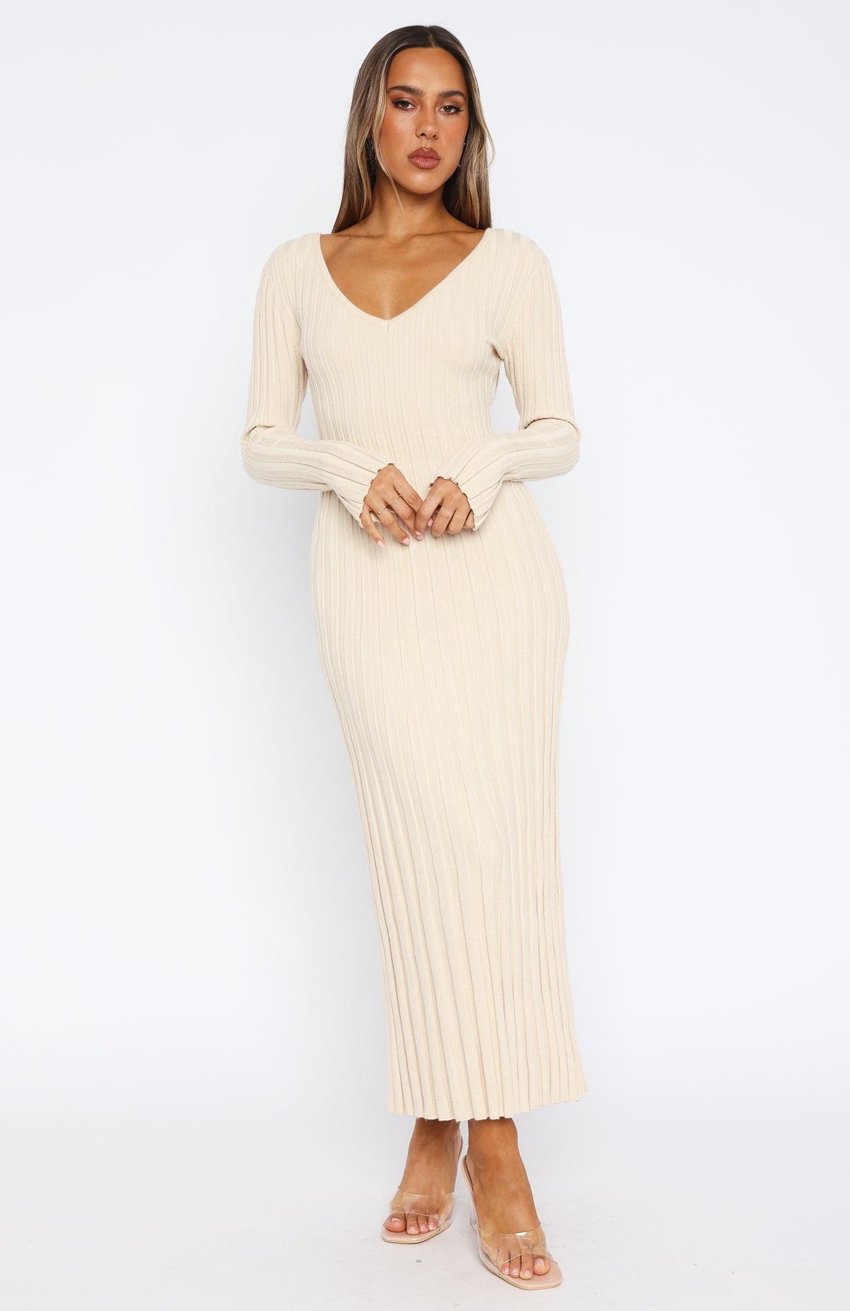 A New Direction Long Sleeve Maxi Dress Oat Product Image