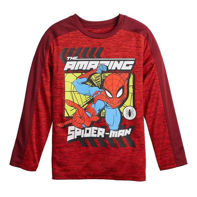 Boys 4-12 Jumping Beans Marvel Spider-Man Long Sleeve Active Graphic Tee, Boys Red Product Image