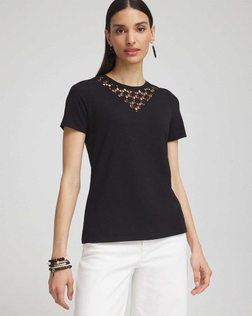 Women's Eyelet Detail Top Product Image