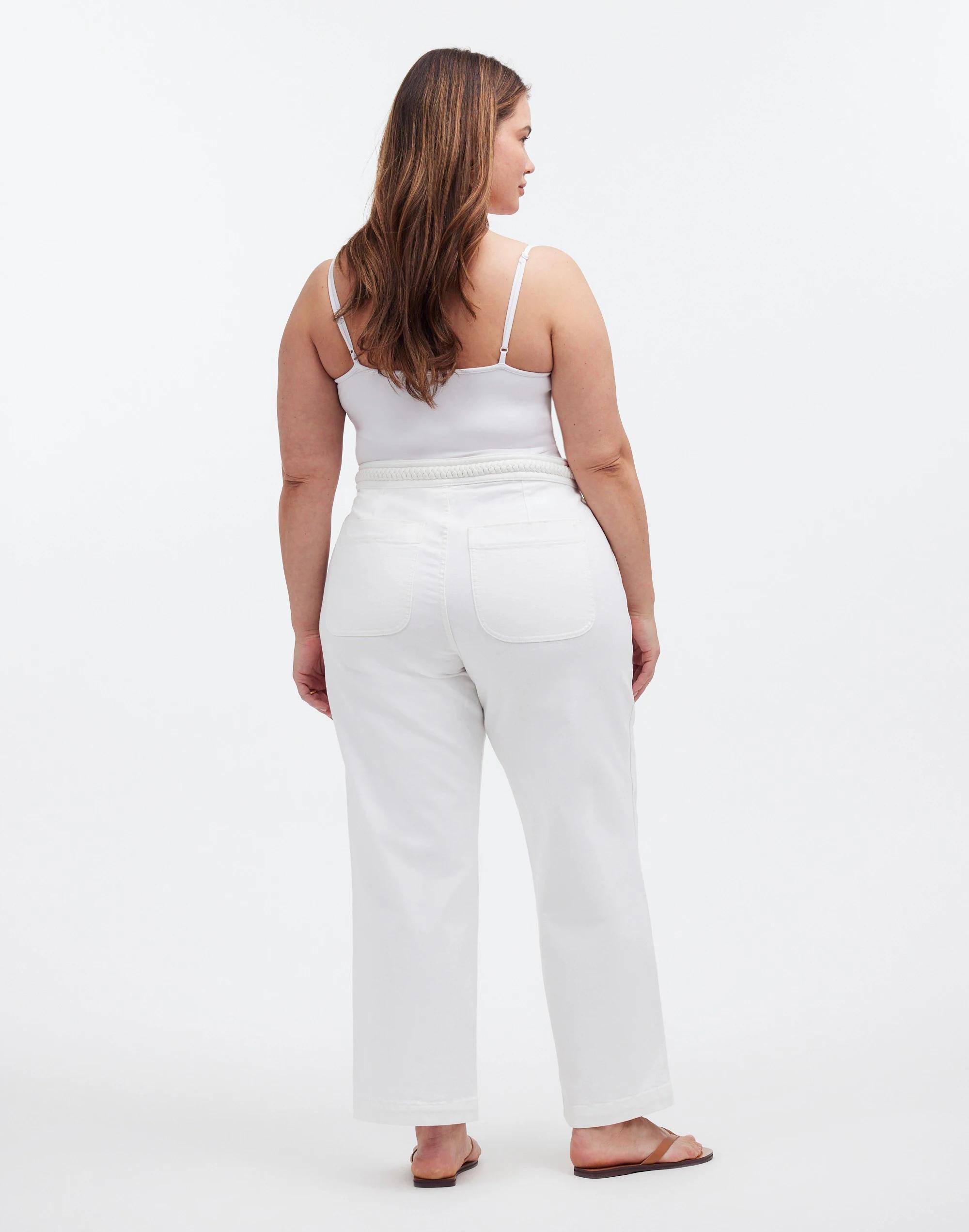 Madewell x Lisa Says Gah! The Plus Perfect Vintage Wide-Leg Crop Jean in Eyelet White Product Image