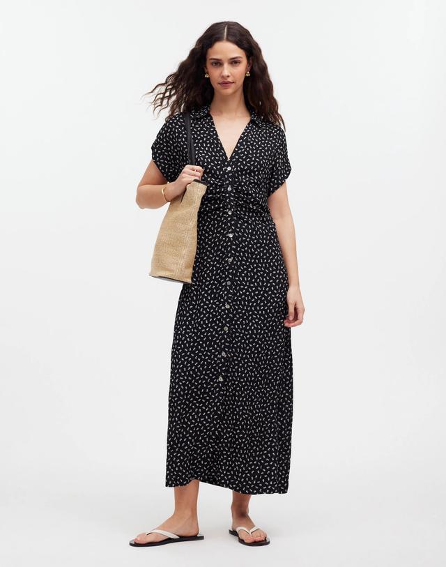 Button-Front Midi Shirtdress in Floral Product Image