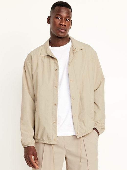 Water-Resistant Snap-Front Jacket Product Image