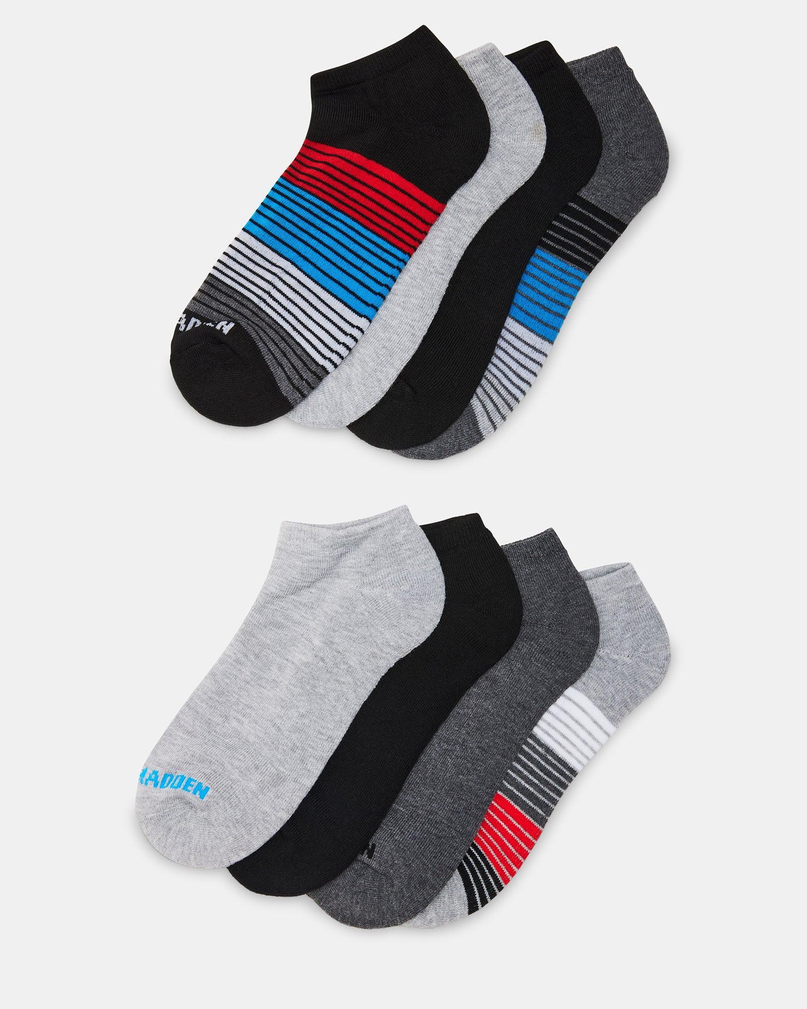 MEN'S MIXED ANKLE SOCKS BLACK MULTI Male Product Image