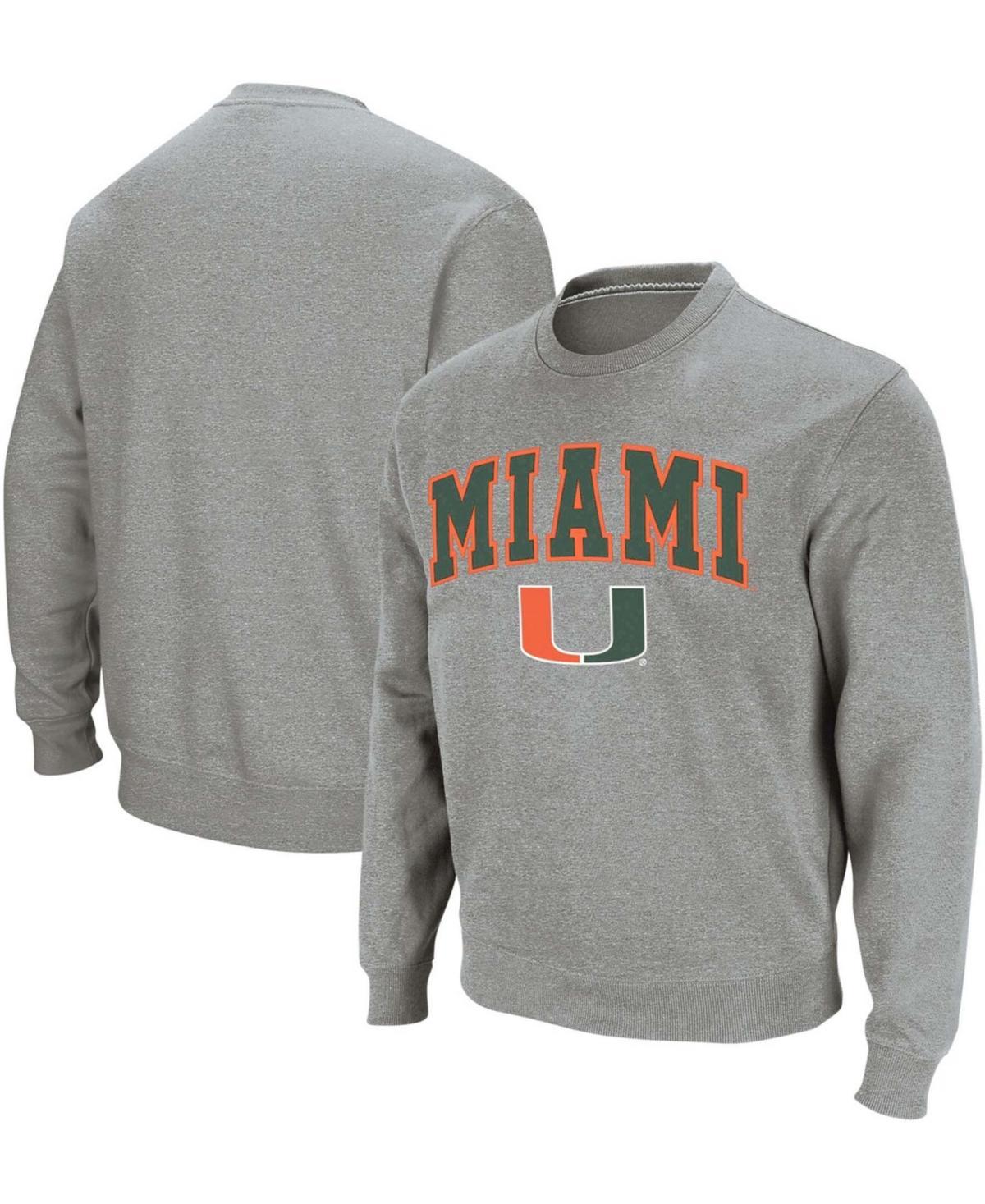 Mens Colosseum Miami Hurricanes Arch & Logo Crew Neck Sweatshirt Product Image