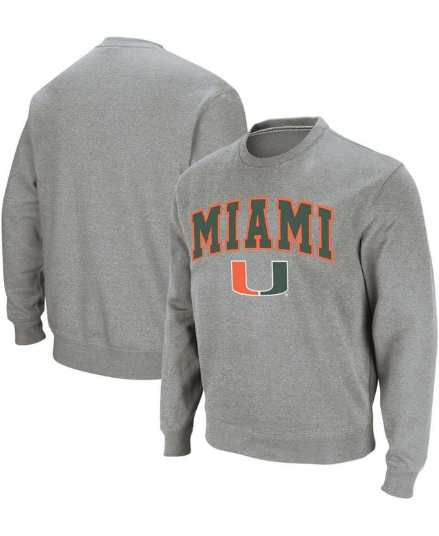 Colosseum Mens Miami Hurricanes Arch & Logo Crew Neck Sweatshirt Product Image