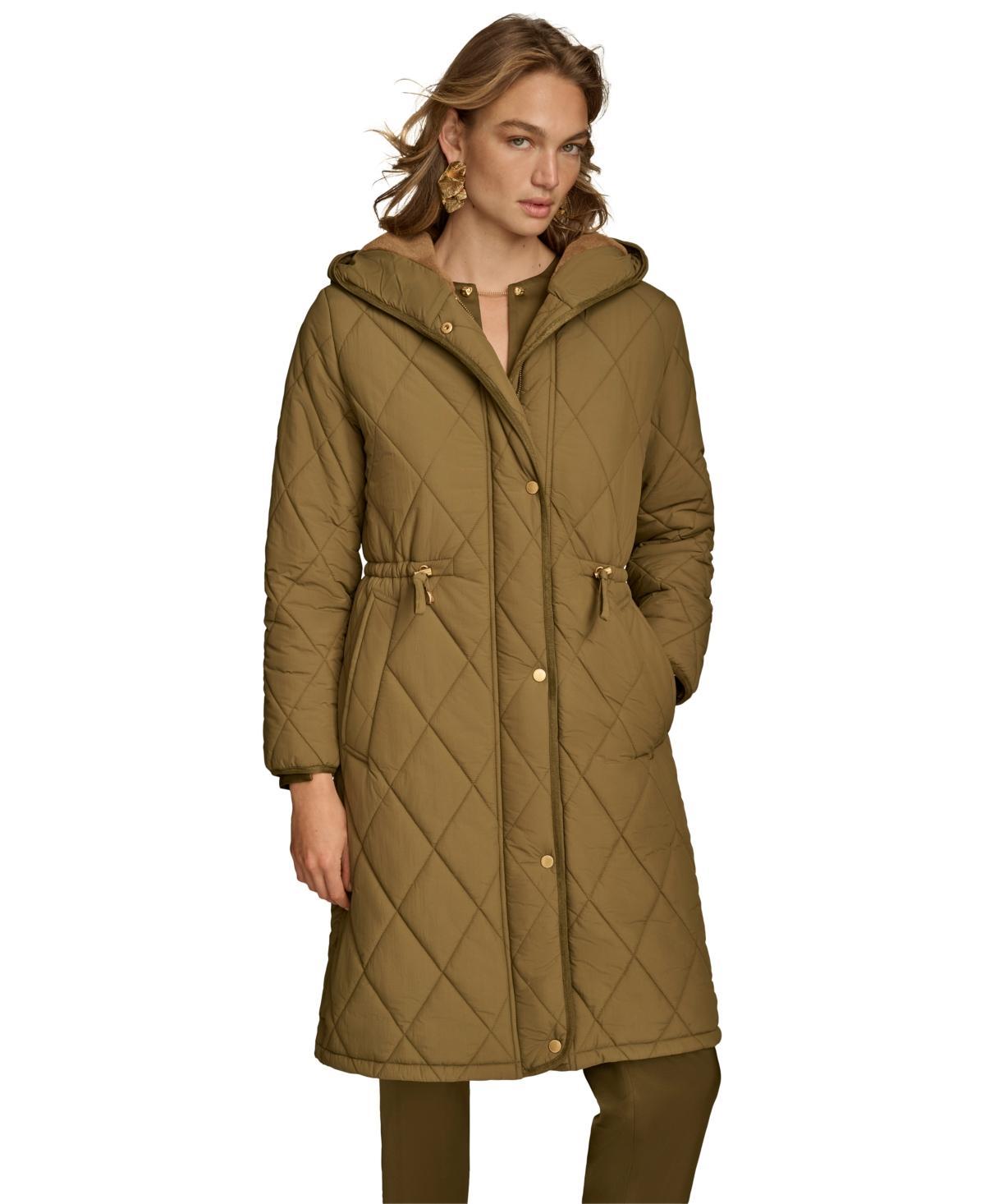 Donna Karan New York Womens Quilted Zip-Front Anorak Product Image