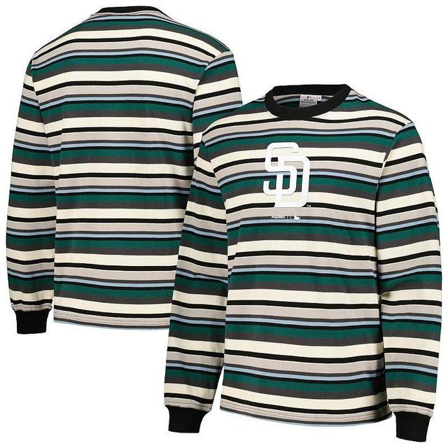 Mens PLEASURES Cream/Green San Diego Padres Ballpark Long Sleeve T-Shirt Product Image