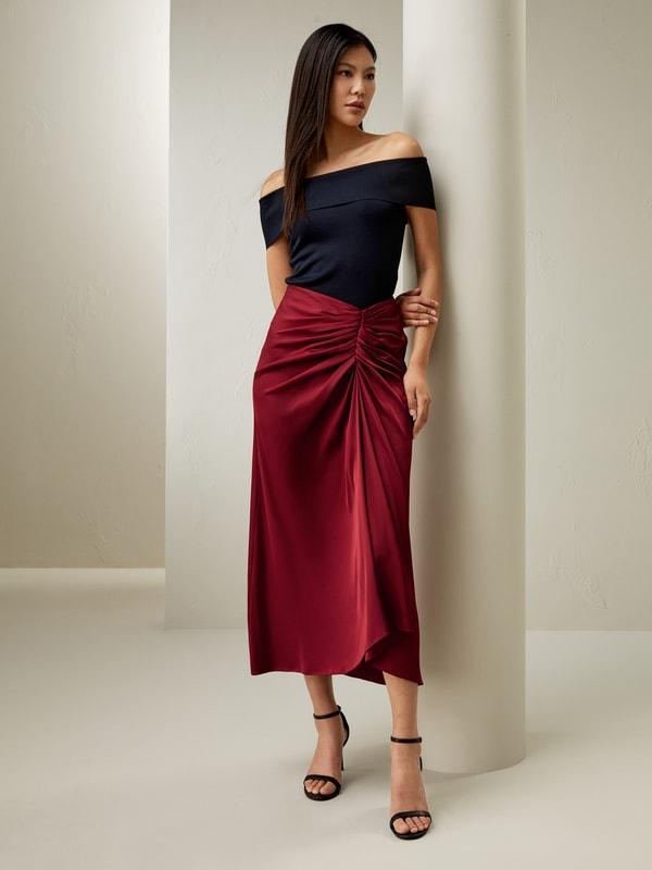 Off-Shoulder Silk Top Product Image