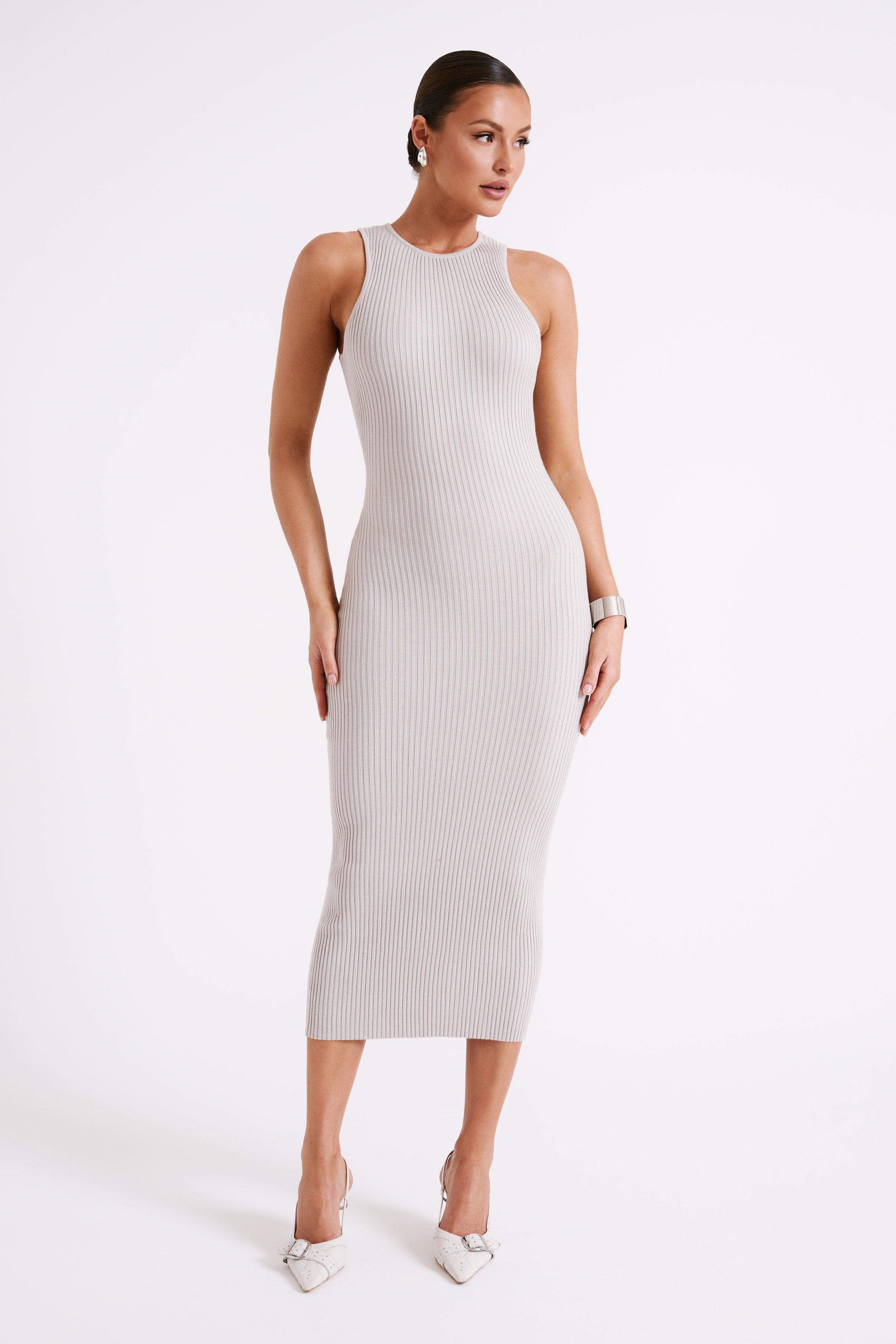 Sienna Knit Midi Dress - Grey product image